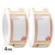 東亞PMS 姓名標籤貼紙 2.5 x 4.5 cm 套組, 250入, D 角色, 4套