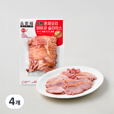 품애복 5무 훈제오리 바비큐 슬라이스, 250g, 4개