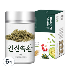 국내산 인진쑥환, 6개, 70g