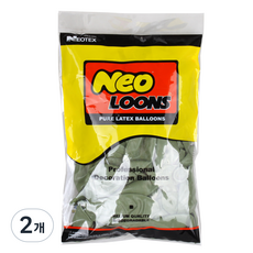 네오룬스 30cm 라운드풍선 50p, 올리브그린, 2개
