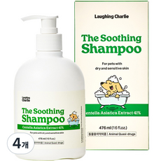 래핑찰리 반려동물 더 수딩 샴푸, 476ml, 1개입, 4개