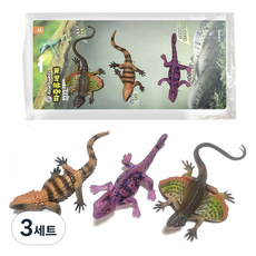 爬蟲世界 可愛蜥蜴公仔 3種 A套組, 3套