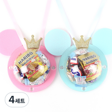 라비나 스낵 목걸이 과자세트 블루 1p + 핑크 1p, 과자 5종, 4세트