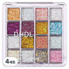 퍼니네일 압착형 네일글리터 16종 세트 KN-A4214, 4세트, 혼합색상