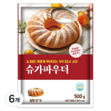 B Home Baking 顆粒更細緻的糖粉, 6個, 500g