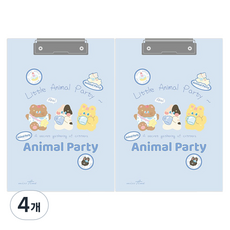 Gold Pang 可愛角色 A4 文件書寫板夾, 4個, 甜點