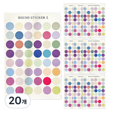 Titan 手帳裝飾花式貼紙, 20個, 多色系 5