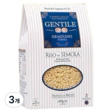 GENTILE IGP 그라냐노 파스타 리조 디 세몰라 파스타면, 500g, 3개
