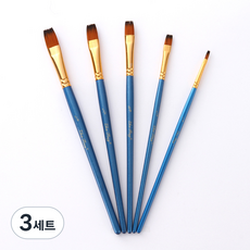 다사바바 블루크로스 유화붓 5종 세트 납작붓, 5/8, 1/2, 3/8, 1/4, 1/8, 3세트