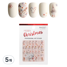 PASSET 聖誕美甲用貼紙, No 49 雪人, 5個