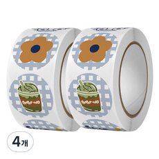 泰坦手帳裝飾花俏貼紙, 混合顏色, 4個