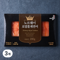 선도 노르웨이 로얄 훈제연어, 200g, 3개