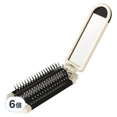 小麥購物 摺疊氣墊梳 G786 49g, 米白色, 6個