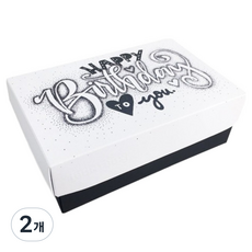 BUNTBOX 선물상자 L, 레터링 해피버스데이, 2개