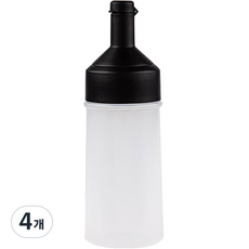 inbloom 擠壓式油醋醬料瓶 黑色, 250ml, 4個
