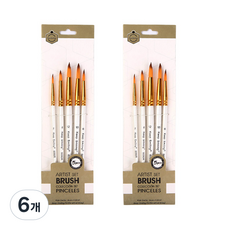 ABM 水彩圓頭筆 5入, 寬 22cm x 長 6cm, 6個