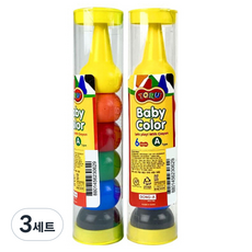 TORU 東亞 嬰兒彩色蠟筆 6件組, 3套, 6色