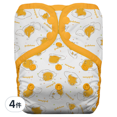 THiRSTiES 壓扣成長型口袋式布尿布 SANRIO聯名款, Gudetama蛋黃哥, 4件