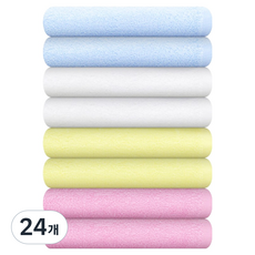 송월타월 업소용 가벼운 다용도 세면타올 34 76g 20수 면사, 24개, 랜덤발송