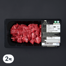 이로우 국내산 무항생제 인증 육우 2등급 국거리용 (냉장), 200g, 2팩