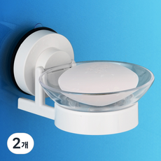 deHUb 香皂架 R 11.5 x 7cm, 白色, 2個