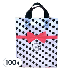 MAME 緞帶圓點購物袋, 100個, 混合顏色