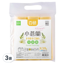 UdiLife 小蒼蘭新垃圾袋 C087 大 39個 加厚不易破 台灣製造, 32L, 3袋