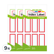 유니온플러스 일반견출지 28 x 65 mm UL-2206, 적, 18개입, 9개