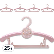 리오더즈 어깨 넓이조절 상하의 겸용 소형 옷걸이, 핑크, 25개