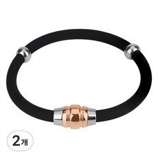 유앤유 티타늄 팔찌 밴드 블랙, 2개