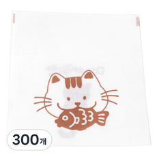 아이엔피 양이 붕어빵 봉투 13 x 14 cm, 혼합색상, 300개