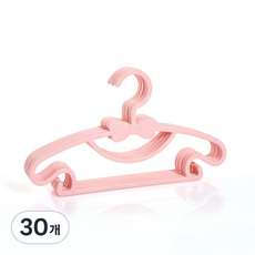 클레르 컬리 리본 옷걸이, 핑크, 30개