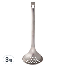 ZEUS Kitchenware 全不鏽鋼濾網湯勺, 3個, 單一顏色