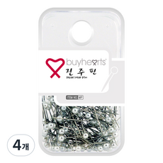 바이하츠 진주핀MP 33 x 4 mm, 혼합색상, 4개