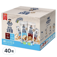 퀘이커 마시는 오트밀 그레인 우리쌀 낱봉팩, 50g, 40개