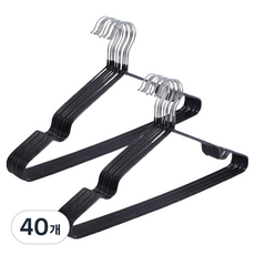 Cozywell 防滑無痕衣架, 黑色, 40個