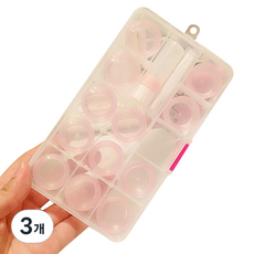 알럽뷰 대용량 렌즈 6쌍 케이스 보관함, 핑크, 3개