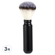 아카코 여행용 휴대용 면도브러쉬 블랙라운드1, 3개, 1개입