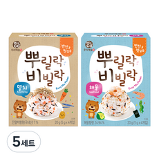 미즈앤코 뿌릴락비빌락 2종 후리가케 세트, 20g, 해물 + 멸치, 5세트