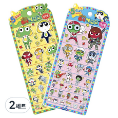 DottyDog Keroro 5種尺寸貼紙 2款套組, 2套, 5人組, 角色扮演