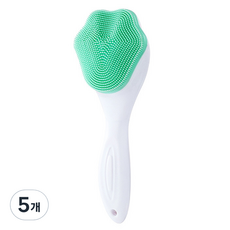 The Happy N 矽膠手動潔面按摩刷, 5個, 綠色