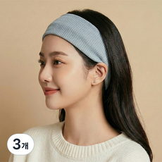 라라듀 탄성 스포츠 헤어밴드, 스카이블루, 3개