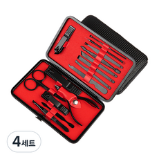 高級美甲修甲工具 15件組, 經典黑, 4組