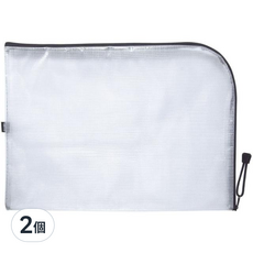 SEASON Paper&Gift 四季紙品禮品 B4L型防水拉鍊袋, 黑色, 2個