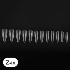 비앙티노 인조 네일 팁 투명 반무광 풀커버 240p 세트 25BRS288, 2세트, No10