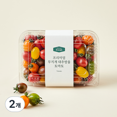 프리미엄 무지개 대추방울토마토, 1.5kg, 2개