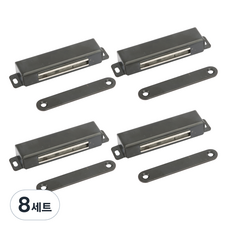 Choice五金 不鏽鋼磁吸門扣 黑色, 8套