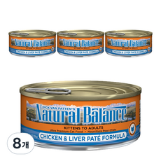 내추럴발란스 어덜트 고양이 울트라 프리미엄 닭고기 앤 닭간 포뮬라 파테 주식캔 4p, 닭, 156g, 8개