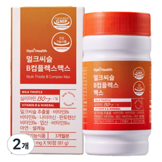 옵티헬스 멀크씨슬 B컴플렉스 맥스 81g, 2개, 90정