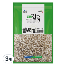 마이산 국내산 쌀보리쌀, 2kg, 3개